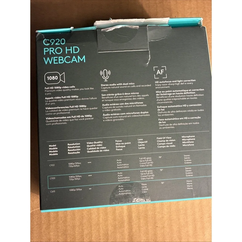 Logitech C920‎ PRO HD Webcam For Windows and Mac